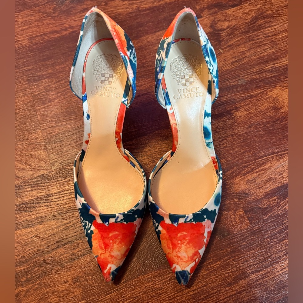 Vince Camuto Women's Heels - Orange and Tealish Floral